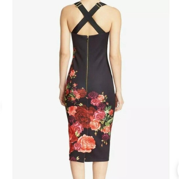 Ted Baker Marek Juxtapose Rose Midi Dress - Picture 13 of 17